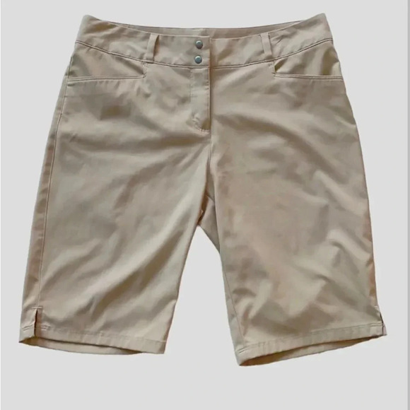adidas Pants - Adidas 10” golf shorts Tan Women’s Size 6 Athleisure Country Club Neutral